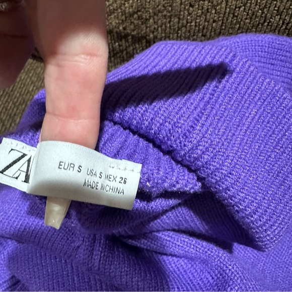 Zara purple turtleneck sweater size small! NWOT!!#130 - Picture 4 of 4